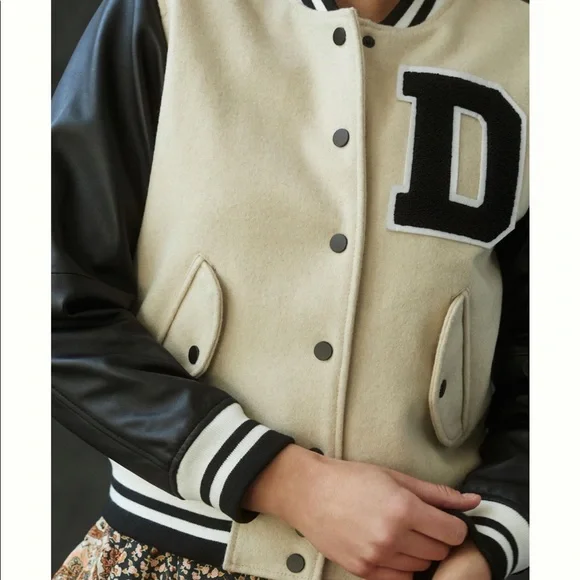 $580⬇️NWT FREE PEOPLE X DEADWOOD VARSITY LEATHER JACKET   Halloween costume cape - Picture 5 of 8